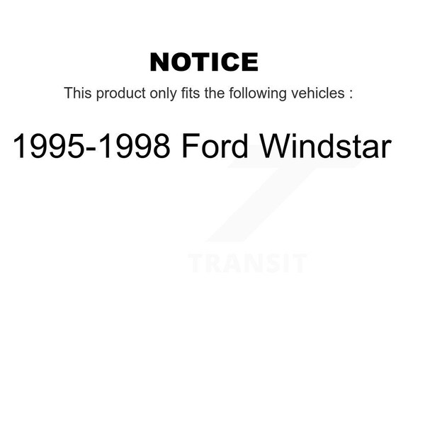 Front Wheel Bearing And Tie Rod End Kit For 1995-1998 Ford Windstar